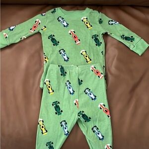 Janie and Jack Race car 2 piece pj set